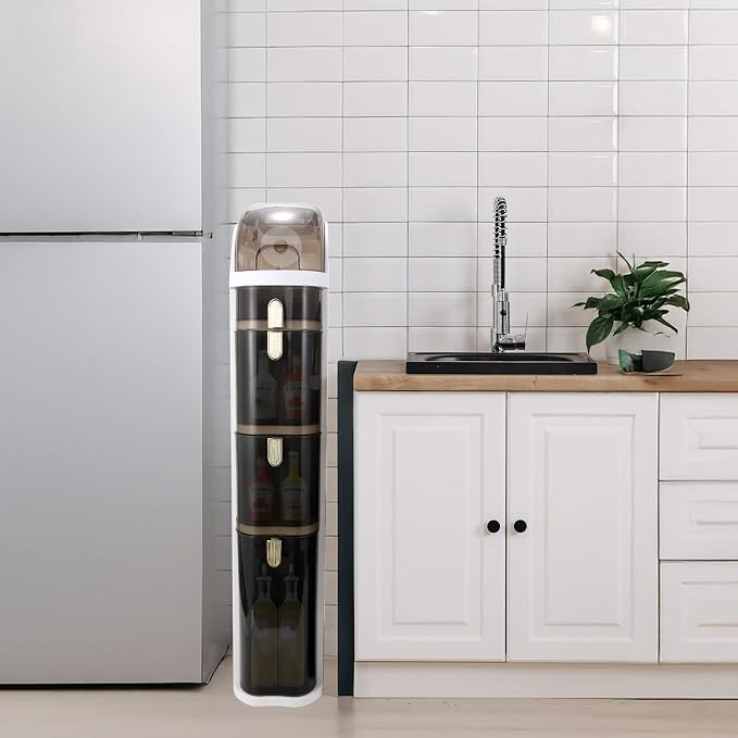 Bathroom Floor Cabinet, Narrow Bathroom Storage Cabinet, Mobile and No - Image 6