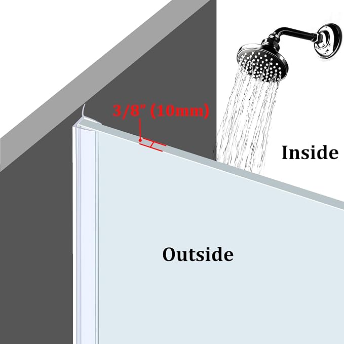 Shower Door Seal Strips – Includes 1 PC 36" Bottom Seal and 2 PCs 80" Side Seals - Image 3