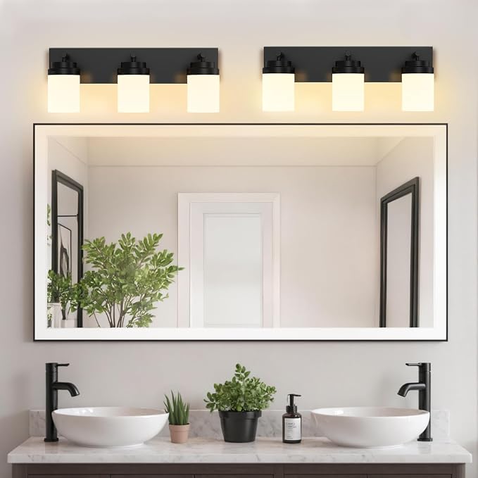 IZORRO Bathroom Vanity Light Fixture, 3-Light 22 Inch Matte Black Bathroom - Image 8