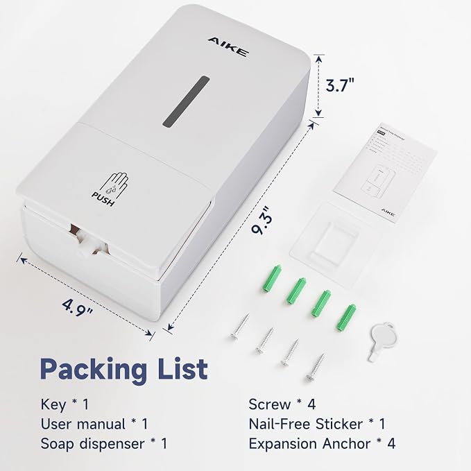 AIKE Wall Mount Liquid Soap Dispenser - Image 5