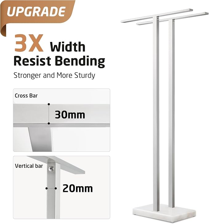 KES 43'' H Standing Towel Rack for Bathroom, Free Standing Towel Rack Floor - Image 2