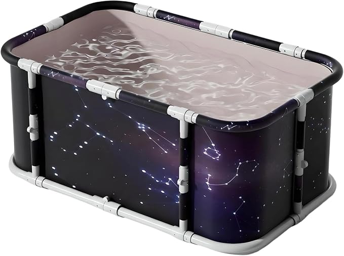 Portable Foldable Ice Bath Tub, Large Portable Soaking Bath Tub by GENDLTHIJ