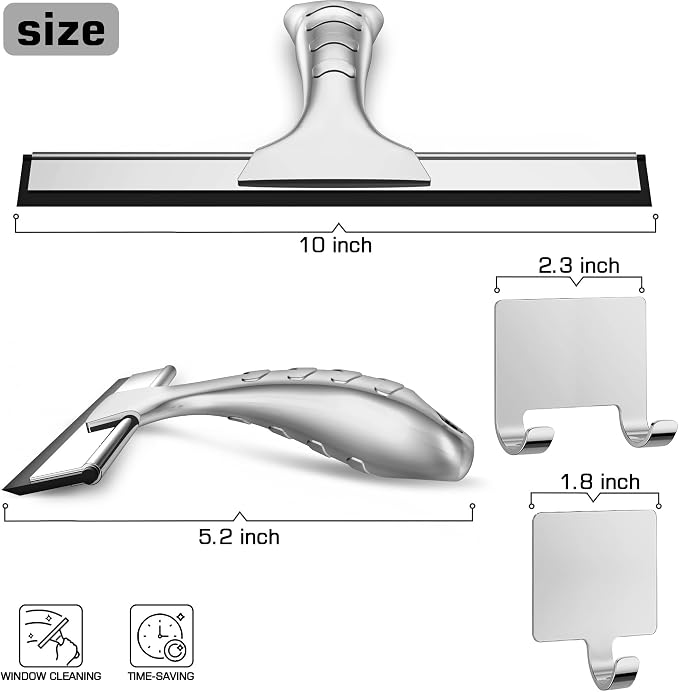 All-Purpose Stainless Steel Shower Squeegee - Image 6