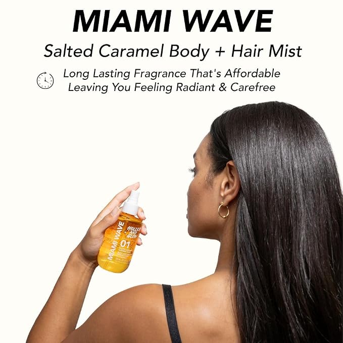 Holler And Glow Miami Wave Salted Caramel Body & Hair Mist, Body Spray - Image 2