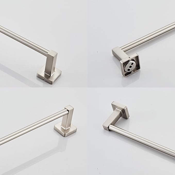 Bathroom Wall Mounted Towel Rack, 18 Inch Brushed Nickel Towel Bar - Image 5