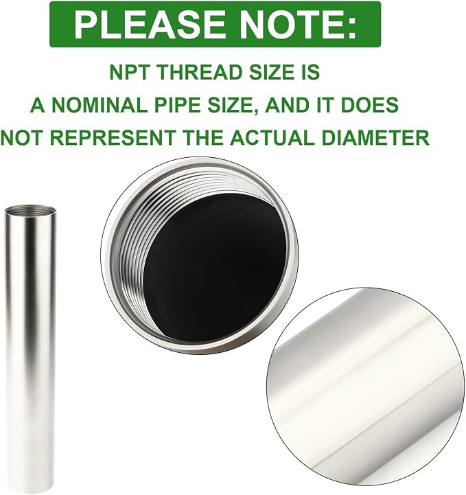 TAISHER 1PCS Stainless Steel Pipe Fittings, 1-1/4" NPT Female x 1-1/4" NPT - Image 4