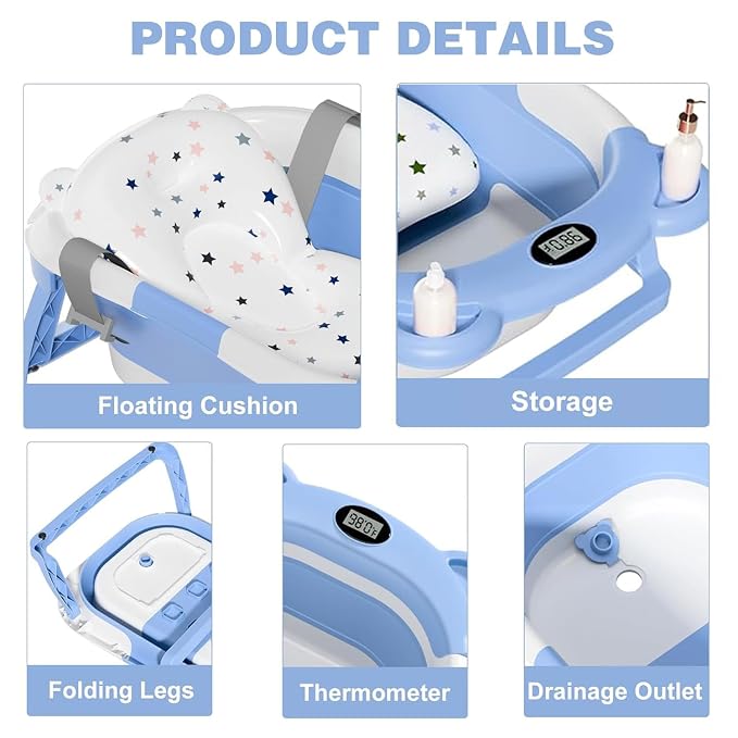 TPN Collapsible Baby Bathtub, Baby Bath Tub - Image 6