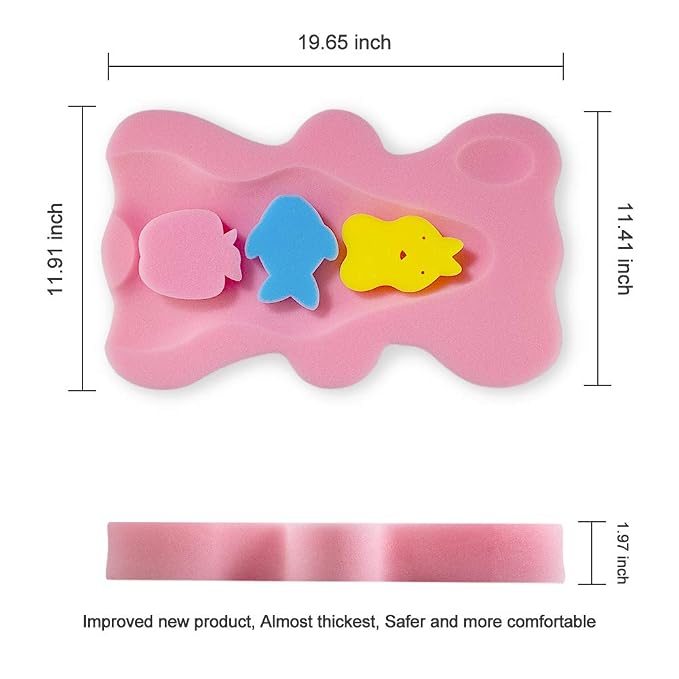 Soft Infant Bath Sponge Skid Proof Baby Bath Mat Newborn Odor Free - Image 3