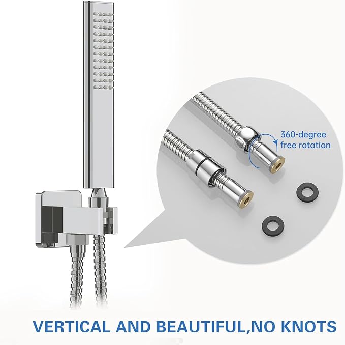 RUMOSE 118 inches Shower Hose Extra Long Stainless Steel Shower Tube Attachment - Image 3