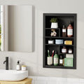 Stainless Steel Recessed Medicine Cabinet 14 * 24, Rust-proof Metal Wall Niche by GIKLUX