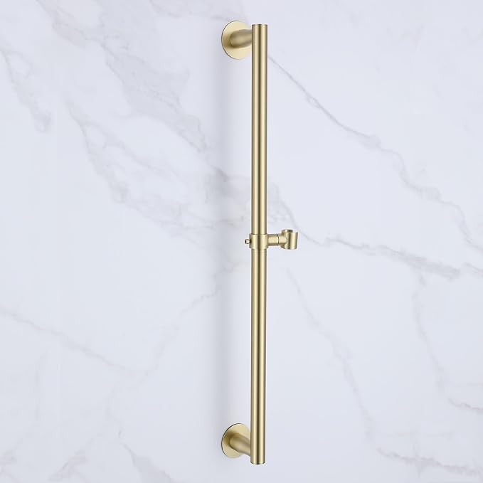 RRAJJ Shower Slide bar That is Installed by pasting or Punching by RRAJJ
