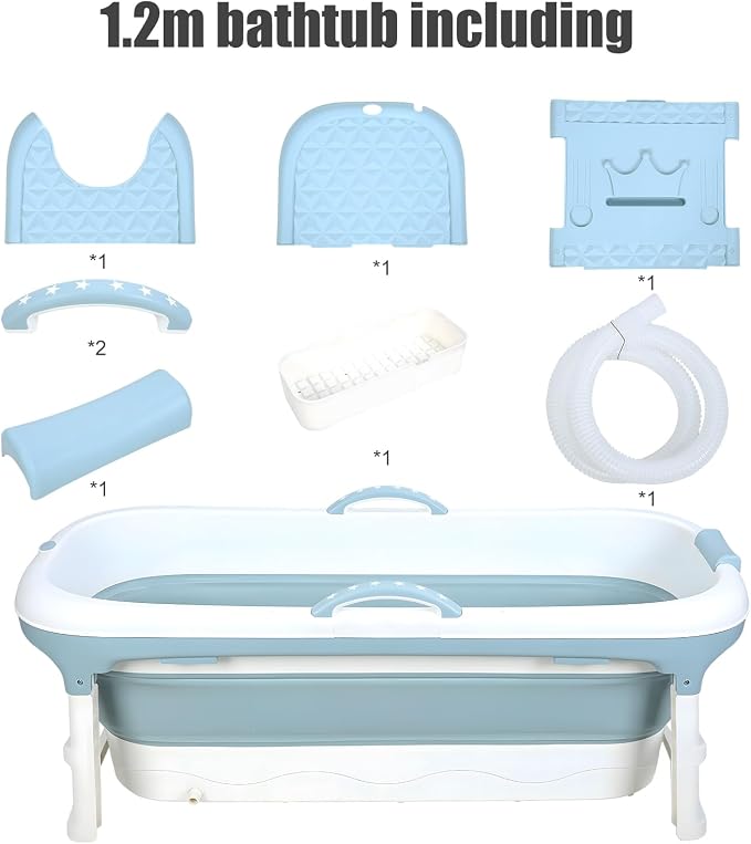 Portable Bathtub for Adult, Large Collapsible Tub, Portable Tub for Adults - Image 2