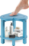 UHA Corner Shower Stool for Shaving Legs， HDPE Waterproof Bathroom Shower Bench by Uha