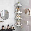 360° Rotating Corner Shower Caddy Tension Pole Organizer by SHUANGQING