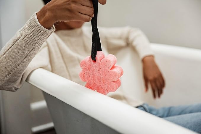 Spongelle Bulgarian Rose Wild Flower Buffer Body Scrubber | Bath & Shower Loofah - Image 2