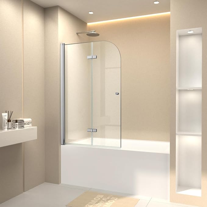 CKB Pivot Bathtub Shower Door, 35“ W × 55” H, 1/4" SGCC Tempered Glass - Image 9