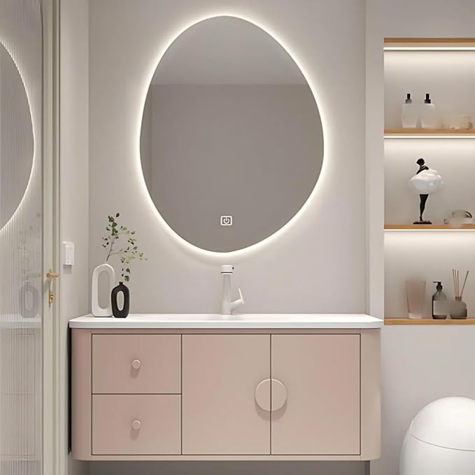 48IN Pink Modern Bathroom Vanity by NAIROLET
