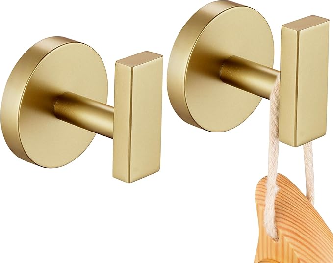 Robe Hook Bath Towel Hooks Stainless Steel Wall Hooks by AONEON