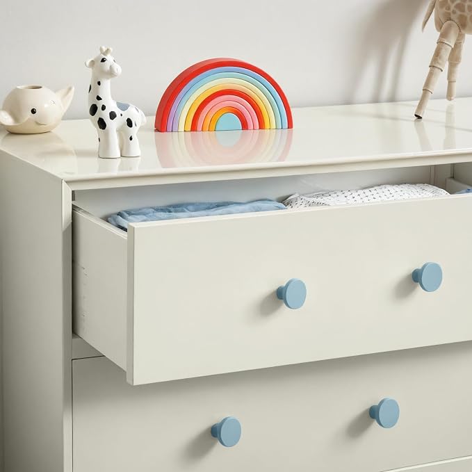 Ravinte 30 Pack Cabinet Knobs Light Blue Kitchen Cabinet Knobs Round Dresser - Image 4