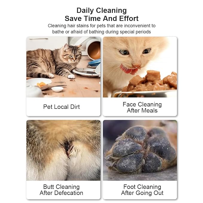 Dog Bath Brush, Scrubber Soft Silicone Head Pet Bathing Massage Brush Long - Image 8