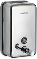 Commercial Manual Soap Dispenser, Durable Polished Stainless Steel Finish by ANYDRY