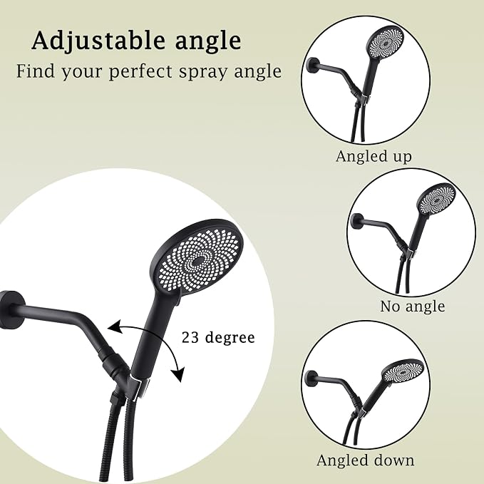 All Metal Handheld Shower Head Holder, Adjustable Shower Wand Holder - Image 4
