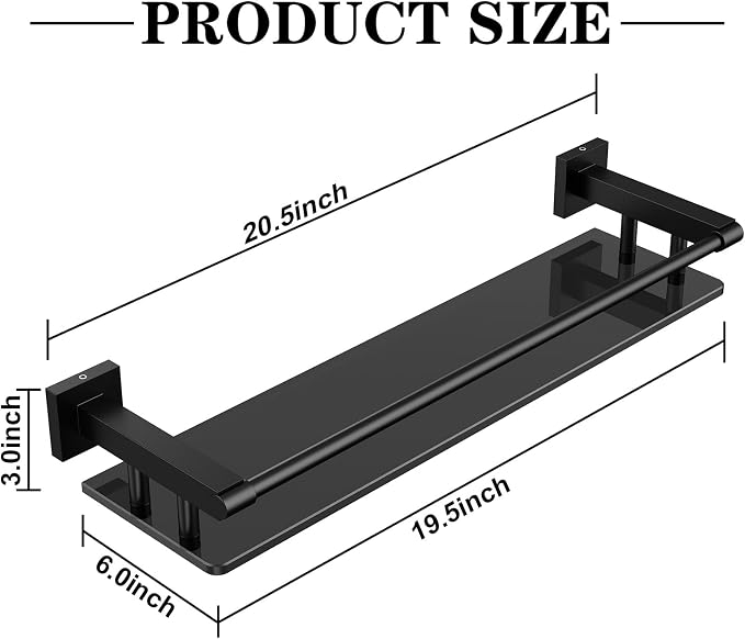 Glass Shelf for Bathroom 20 Inch Bathroom Shelves - Image 2