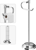 BESy Toilet Paper Holder Free Standing Bathroom Toilet Tissue Holder Stand by BESy