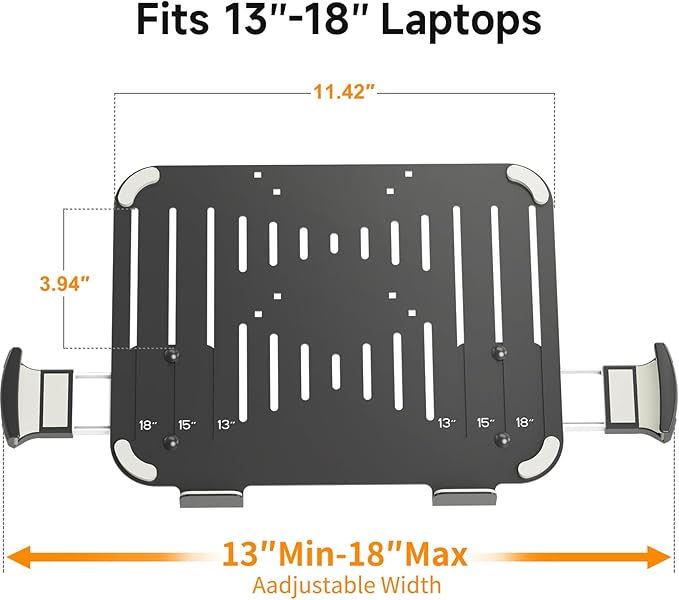 suptek Adjustable 13 to 18 inch Laptop VESA Arm Mount Tray - Image 2