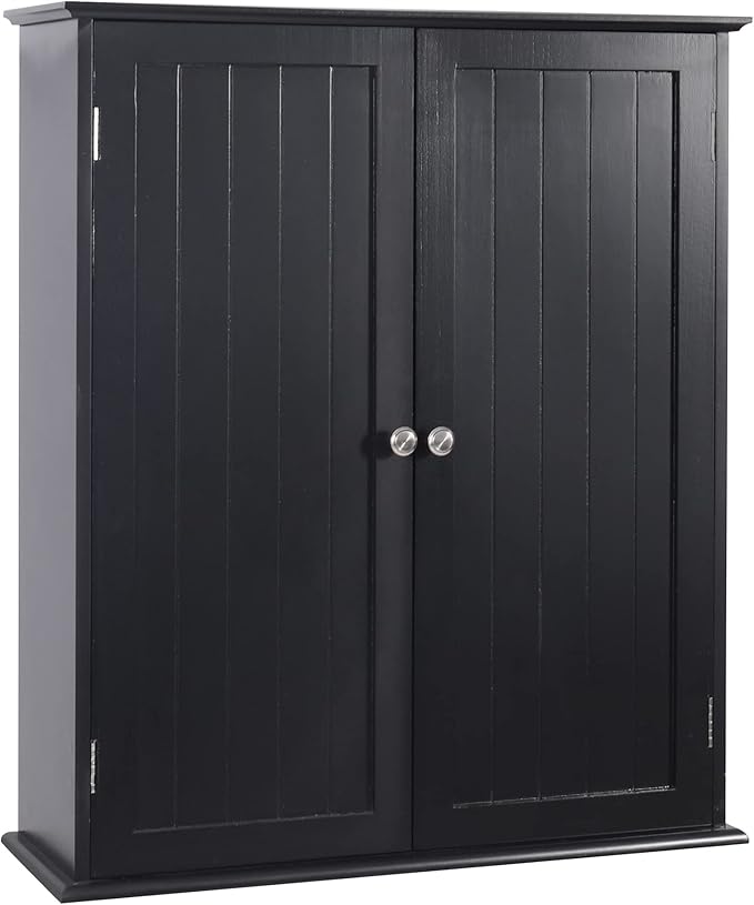Blcak Bathroom Cabinet Wall Mounted, Bathroom Wall Cabinet Over Toilet by AKVOMBI