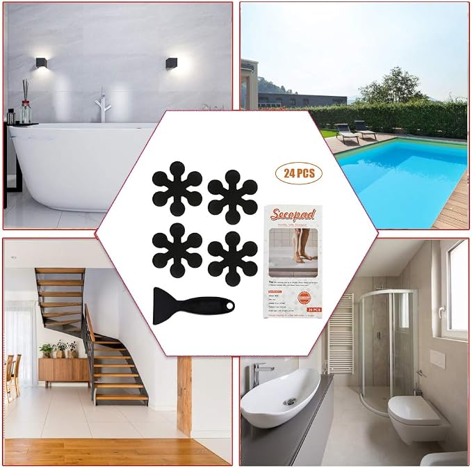 Bathtub Stickers Non-Slip, Safety Shower Treads Adhesive Appliques - Image 7