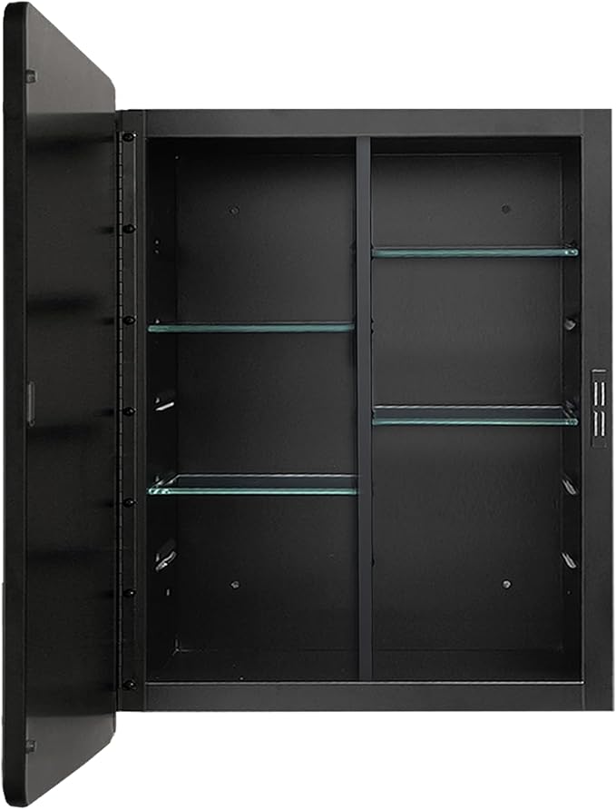 Black Medicine Cabinet 20x26 inch, Bathroom Mirror - Image 7