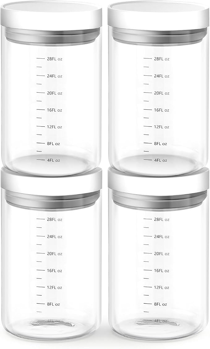 Danbark Set of 4 30oz Airtight Glass Storage Canisters - Image 9