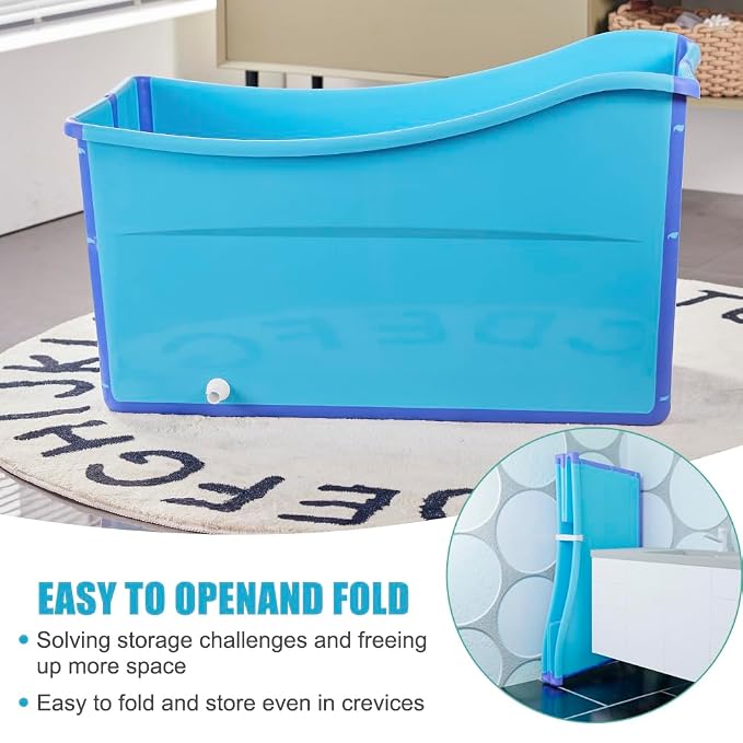 Large Foldable Bathtub for Toddler Collapsible Baby Bathtub Portable Bath tub - Image 4