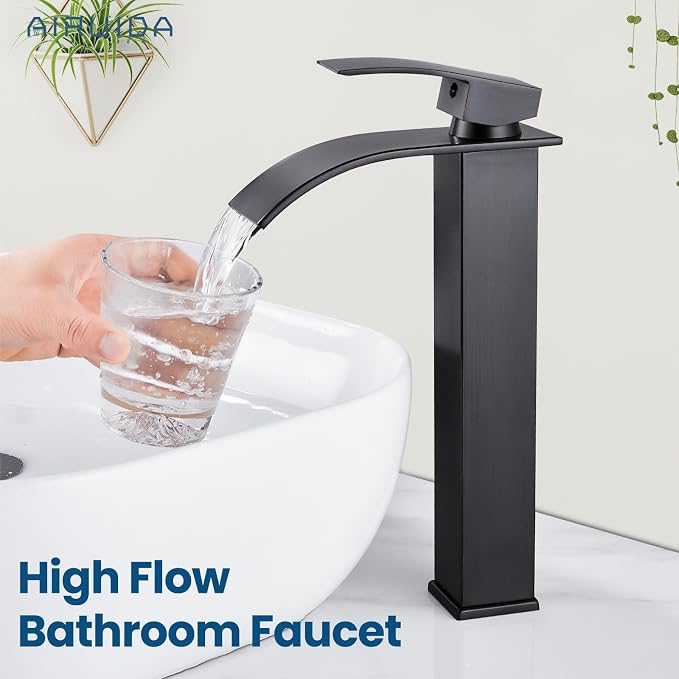 Airuida Tall Vessel Sink Faucet Oil Rubbed Bronze, Single Handle Single Hole - Image 2