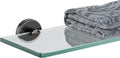 JQK Bathroom Glass Shelf Oil Rubbed Bronze, Tempered Glass Shower Storage 14 by by Homeimprovement