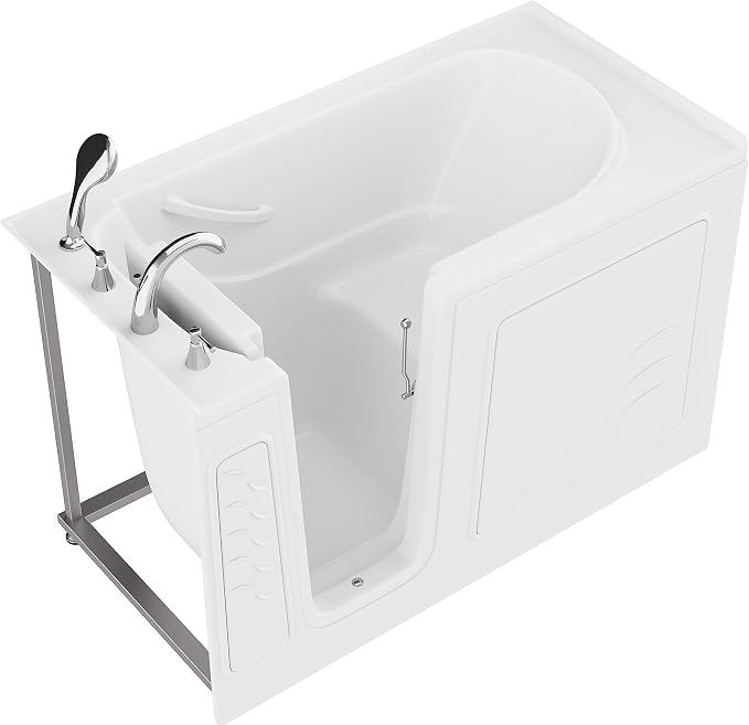 ANZZI Walk-In Soaking Tub 30x60 in Left Drain Quick Fill White – Deep - Image 7