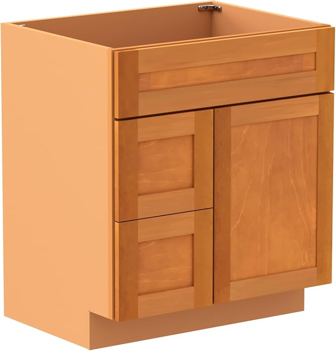 KitchenMan 30 Inch Bathroom Vanity Without Sink and Top Unassembled Bathroom by KitchenManLiving