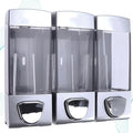 ARTIBETTER Wall-Mounted Shampoo Dispenser and Shower Gel Pump, Three-Chamber by ARTIBETTER