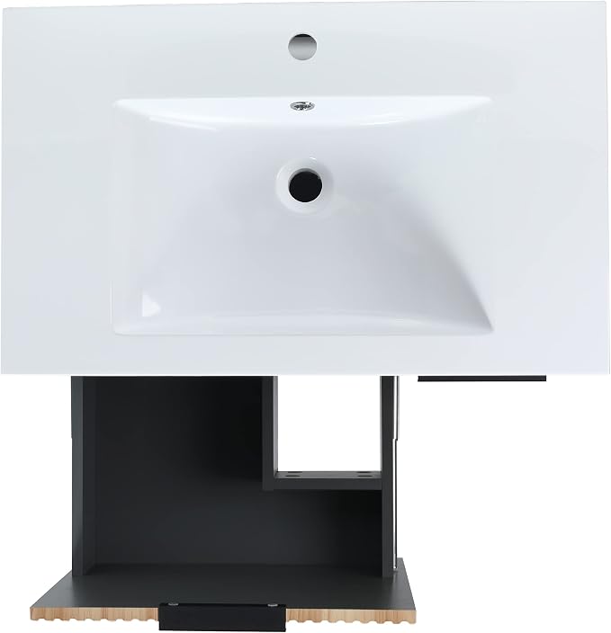 30 inch Bathroom Vanity with Resin Sink, Single Sink Modern Mid Century - Image 9