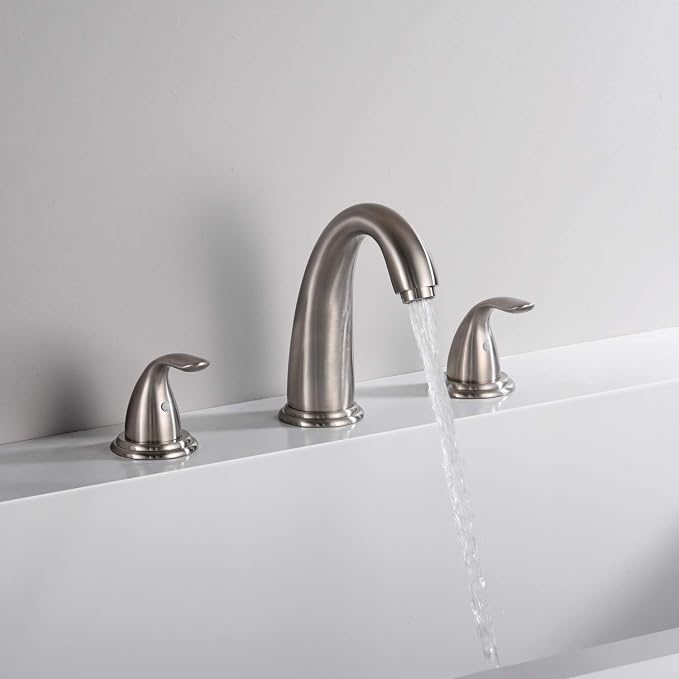 sumerain Two Handle Roman Tub Faucet Brushed Nickel - Image 5