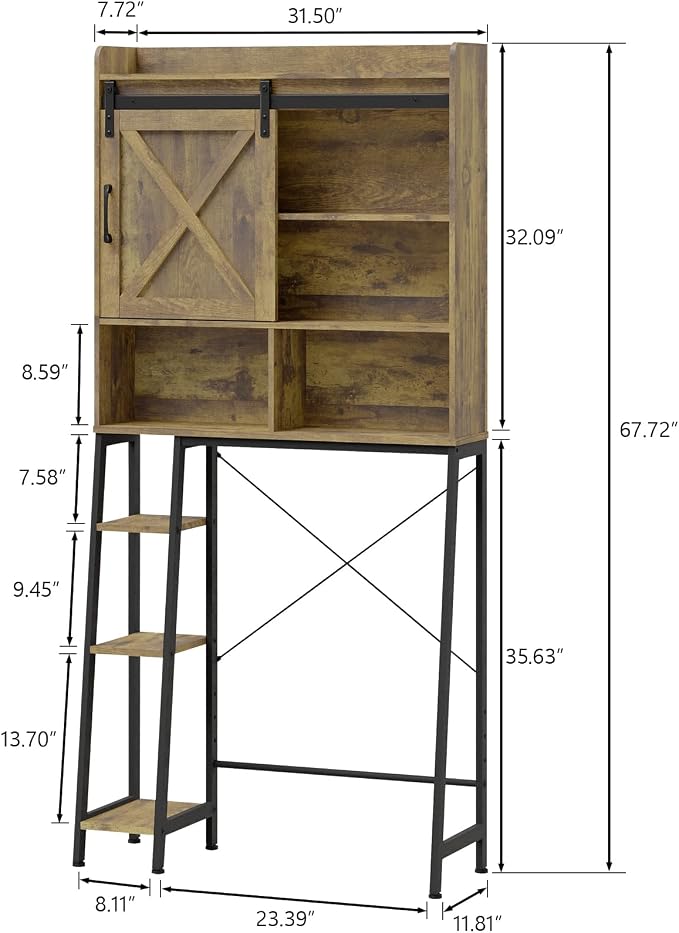 Farmhouse Storage Cabinet Over Toilet - Image 2