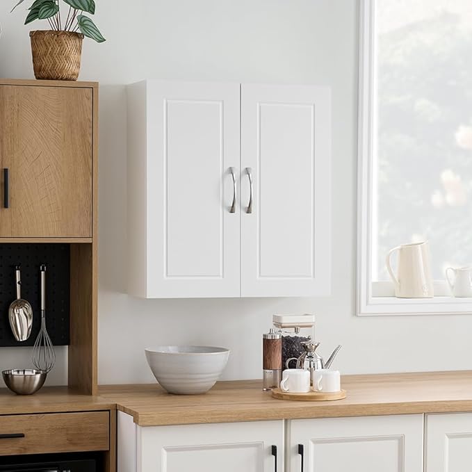 SoBuy Narrow Bathroom Wall Cabinet, Over The Toilet Storage Cabinet, Bathroom - Image 9