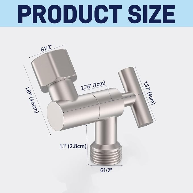 YDmeet All Metal Shower Head Adapter, 360 ° Adjustable Shower Head Extension - Image 6