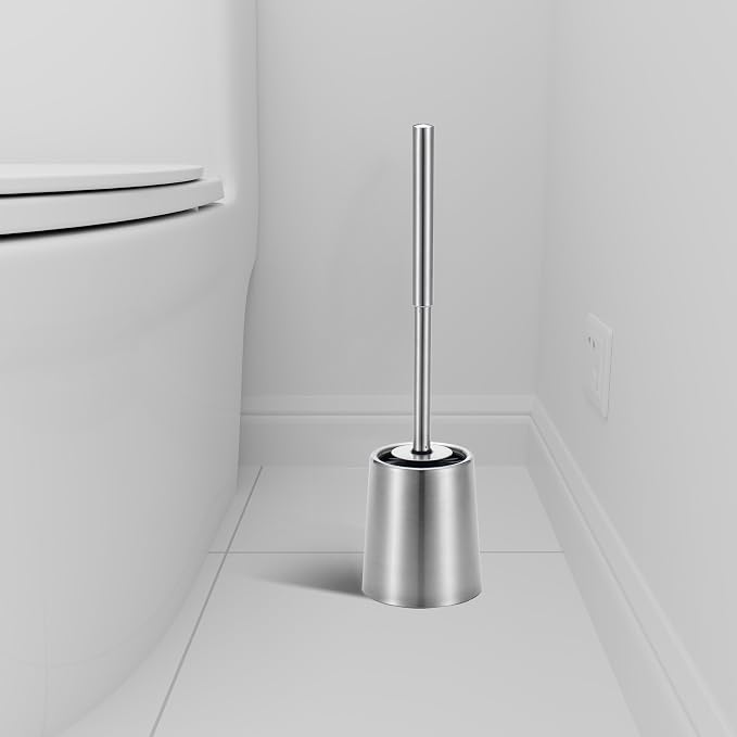 SUS304 Stainless Steel Toilet Brush and Holder Toilet Brush Bowl Cleaning Brush - Image 7