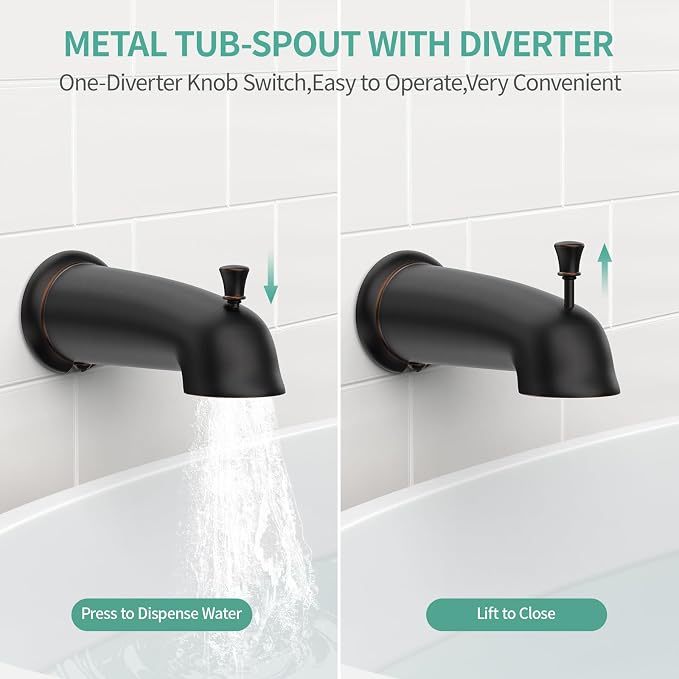 SR SUN RISE 35-Spray Shower Faucet 3-Way Combo Shower Head and Hand Held Shower - Image 8