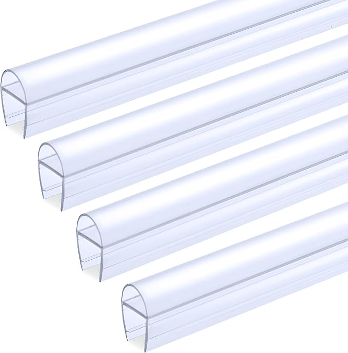 1/4" Frameless Shower Door Seal – U-Type 22.5" Ultra-Clear Bottom & Side Drip by GASHardware