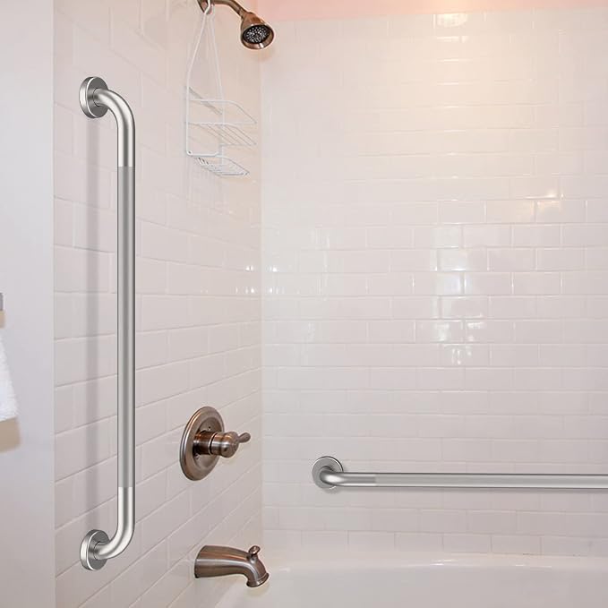 36 Inch Anti Slip Shower Grab Bar, Munzong 2 Pack Brushed Nickel Bathroom Grab - Image 5