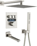 Lefton Shower System in Fahrenheit Display, 10” Overhead Shower Head by LeftonSanitary