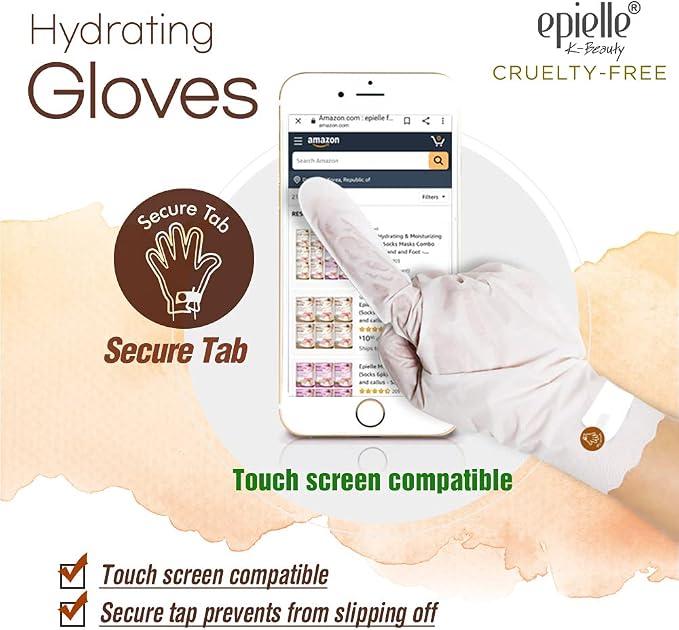 Epielle Hydrating Hand Mask 6 Pairs, Relieve and Soften - Image 3